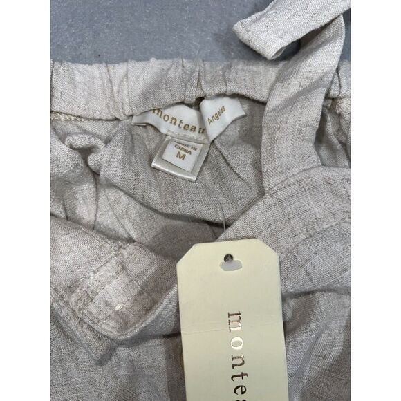 NWT Monteau Los Angeles Dress Linen Color Size M - Picture 2 of 3